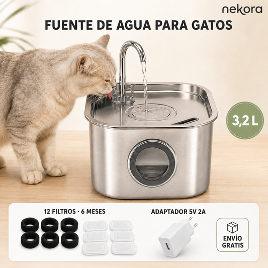 Nekora™ — 3.2L Fuente Inoxidable y Silenciosa