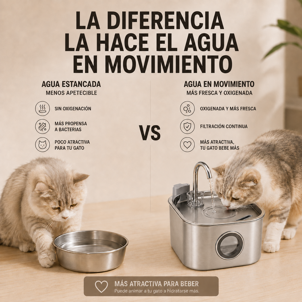 Nekora™ — 3.2L Fuente Inoxidable y Silenciosa